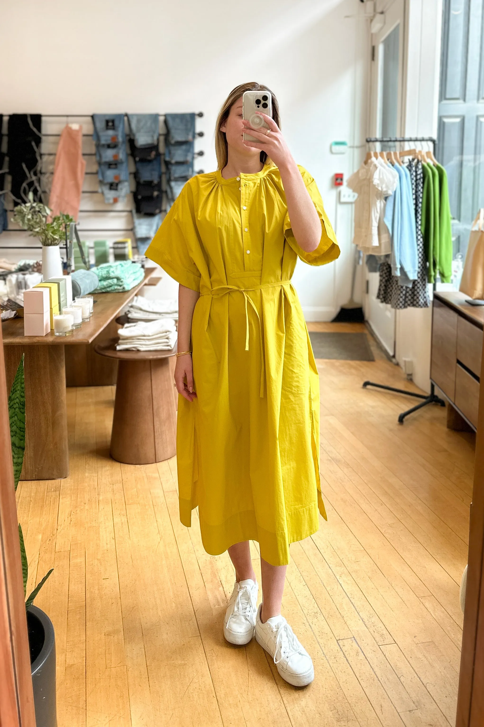 Athena Dress in Jaune Dore