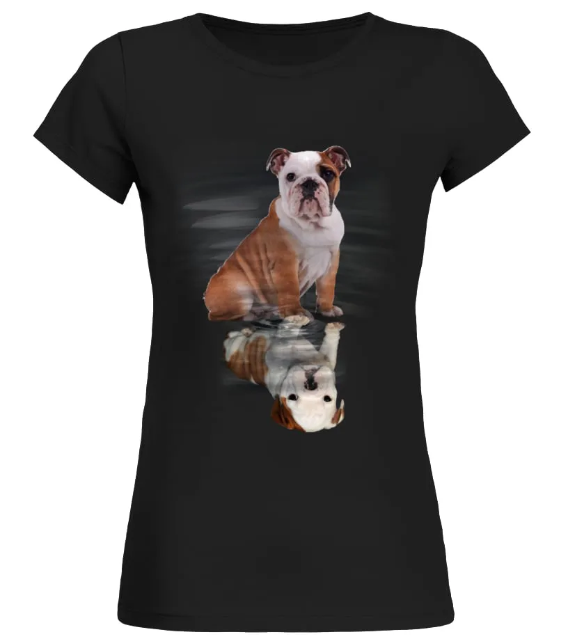 Bulldog Camiseta cuello redondo Mujer