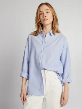 Camisa ancha oxford - AZUL