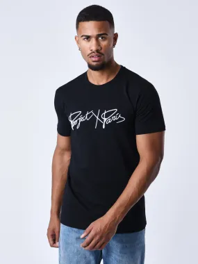Camiseta básica con logotipo bordado