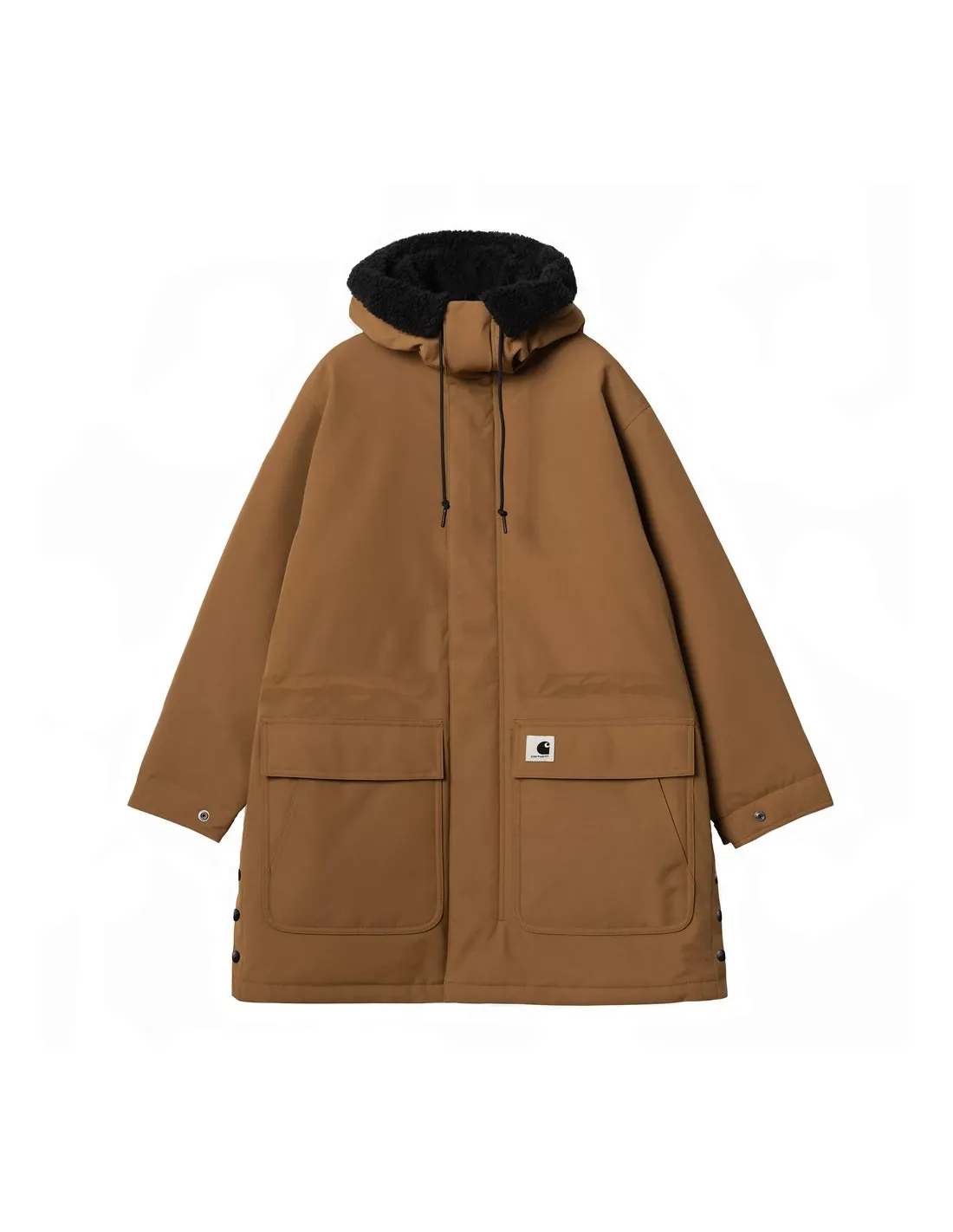 CARHARTT WIP W' CLARTON PARKA HAMILTON BROWN/BLACK