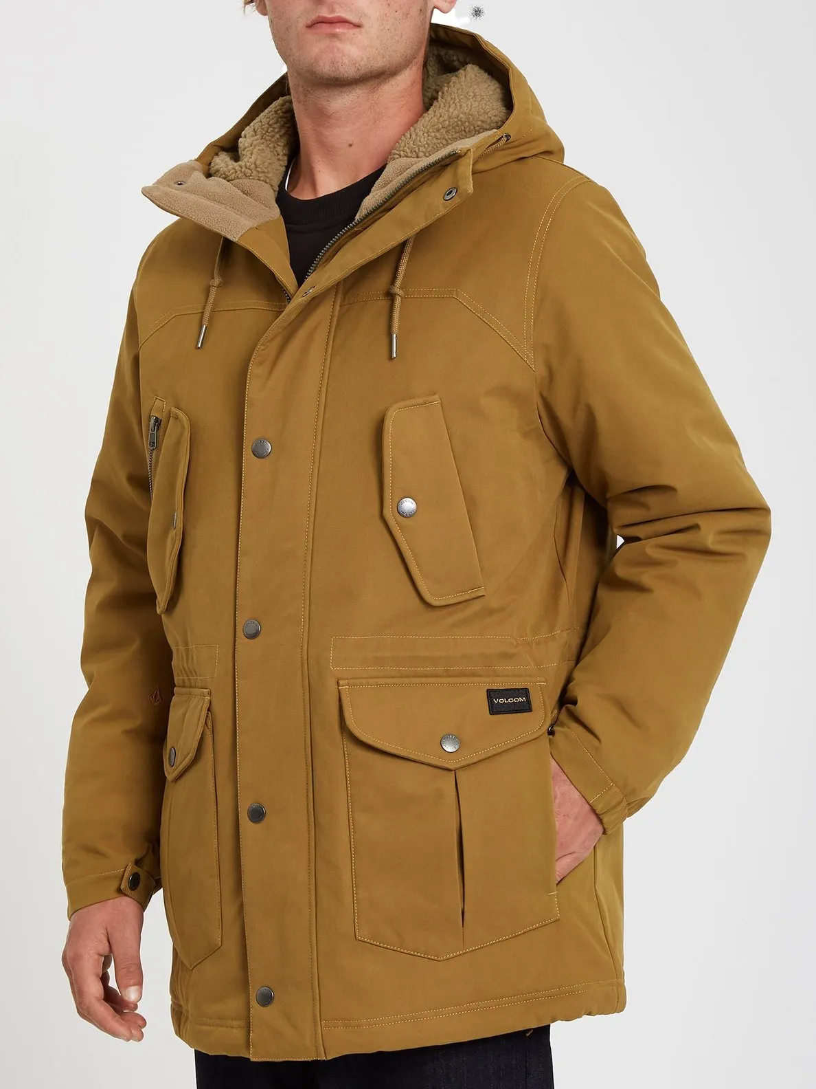 Chaqueta invierno Hombre VOLCOM con capucha STARGET 5K – BUTTERNUT Ref. A1732012_BTN camel