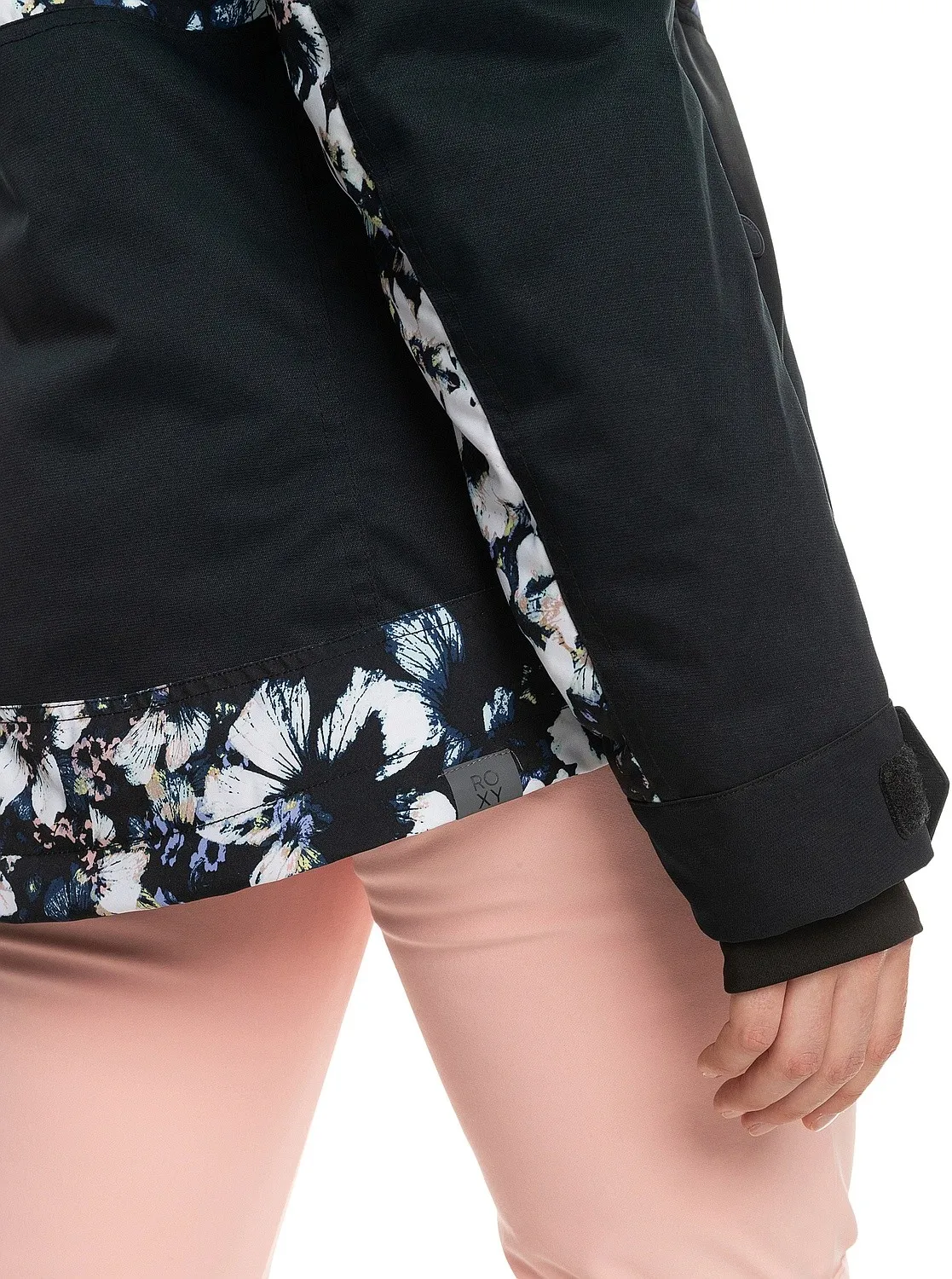 chaqueta Roxy Presence Parka - KVJ1/True Black Black Flowers - women´s