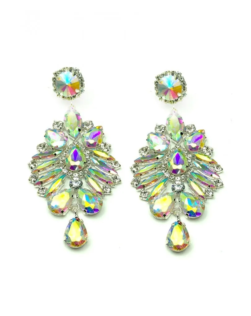 COMPRAR PENDIENTES DE FIESTA GRANDES AZUL CLARO