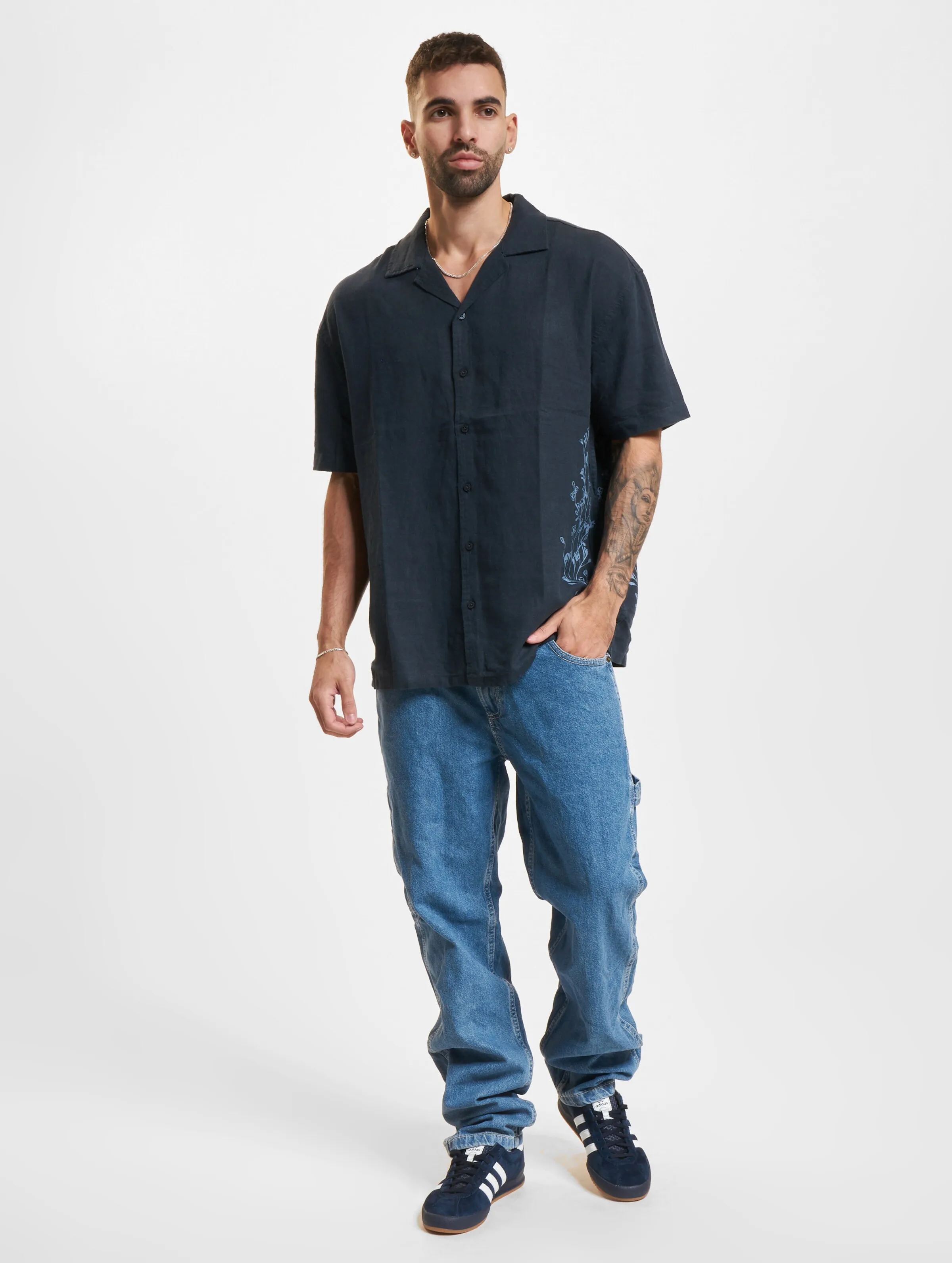 Denim Project Printed Linen Cuban