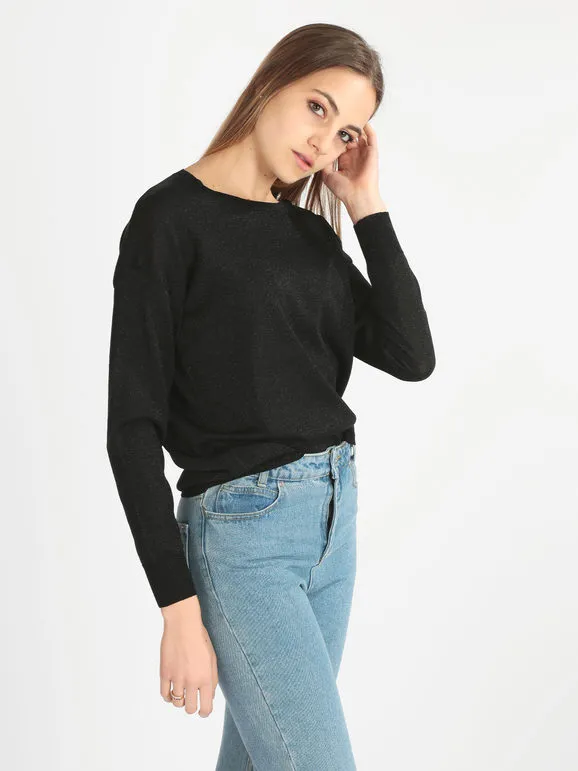 Enrico Coveri Jersey mujer cuello redondo lurex