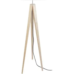 Lámpara de pie pirámide madera Natural y crudo
