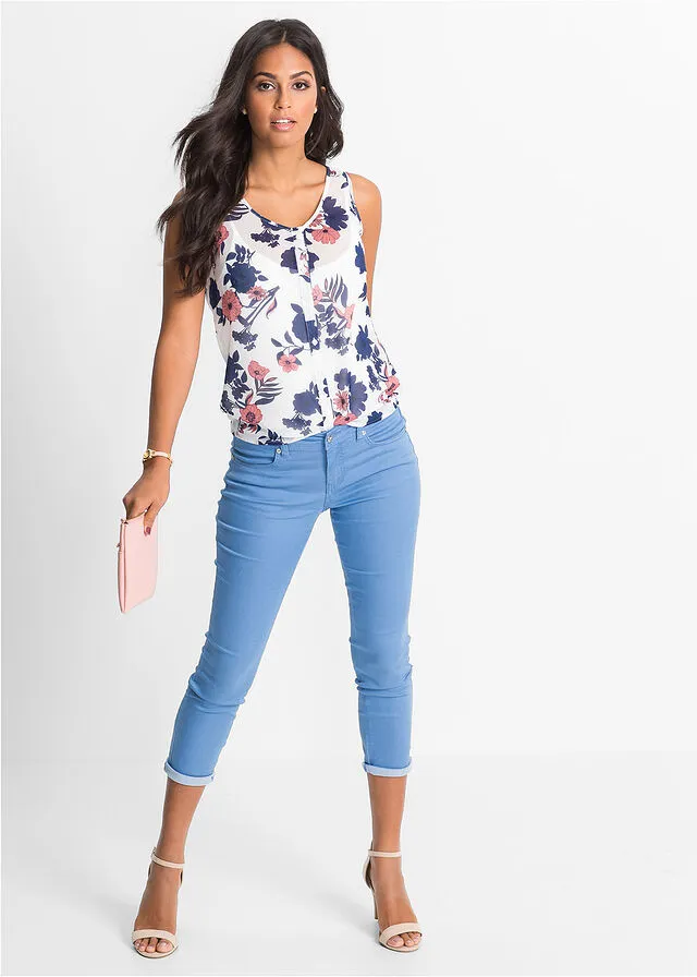 Pantalón capri Azul vaquero