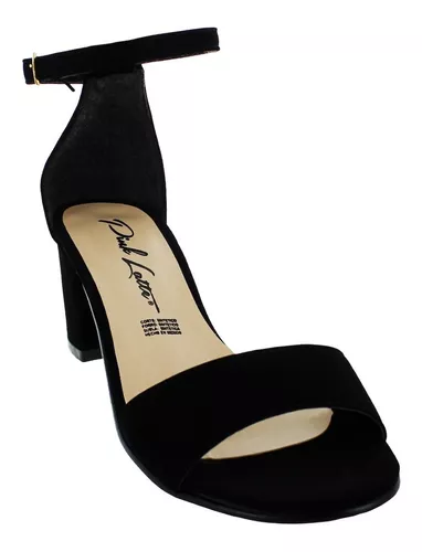 Pink Latte Sandalia Tacon Tactopiel Negro Mujer 76120