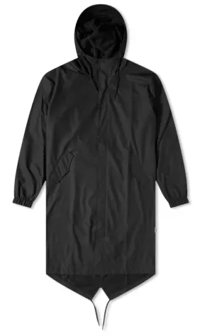 RAINS FISHTAIL PARKA BLACK