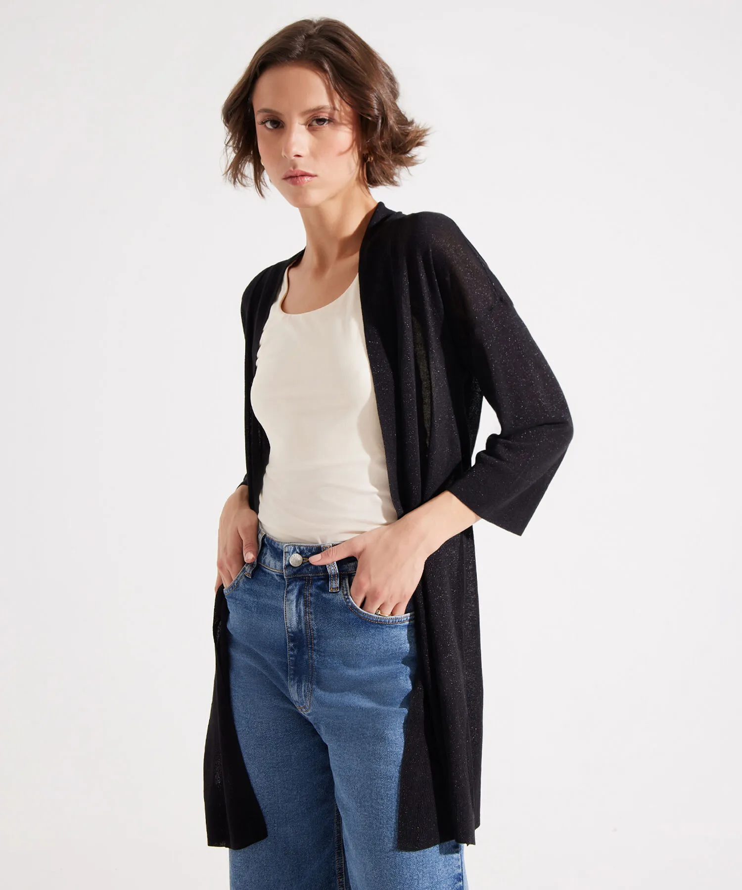 Saco Abierto con Lurex-