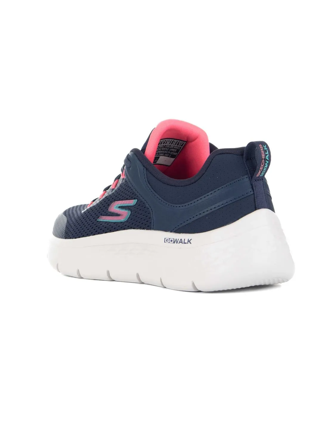 SKECHERS - Zapatillas azul marino y coral Go Walk Flex Caley 124817/NVCL Mujer
