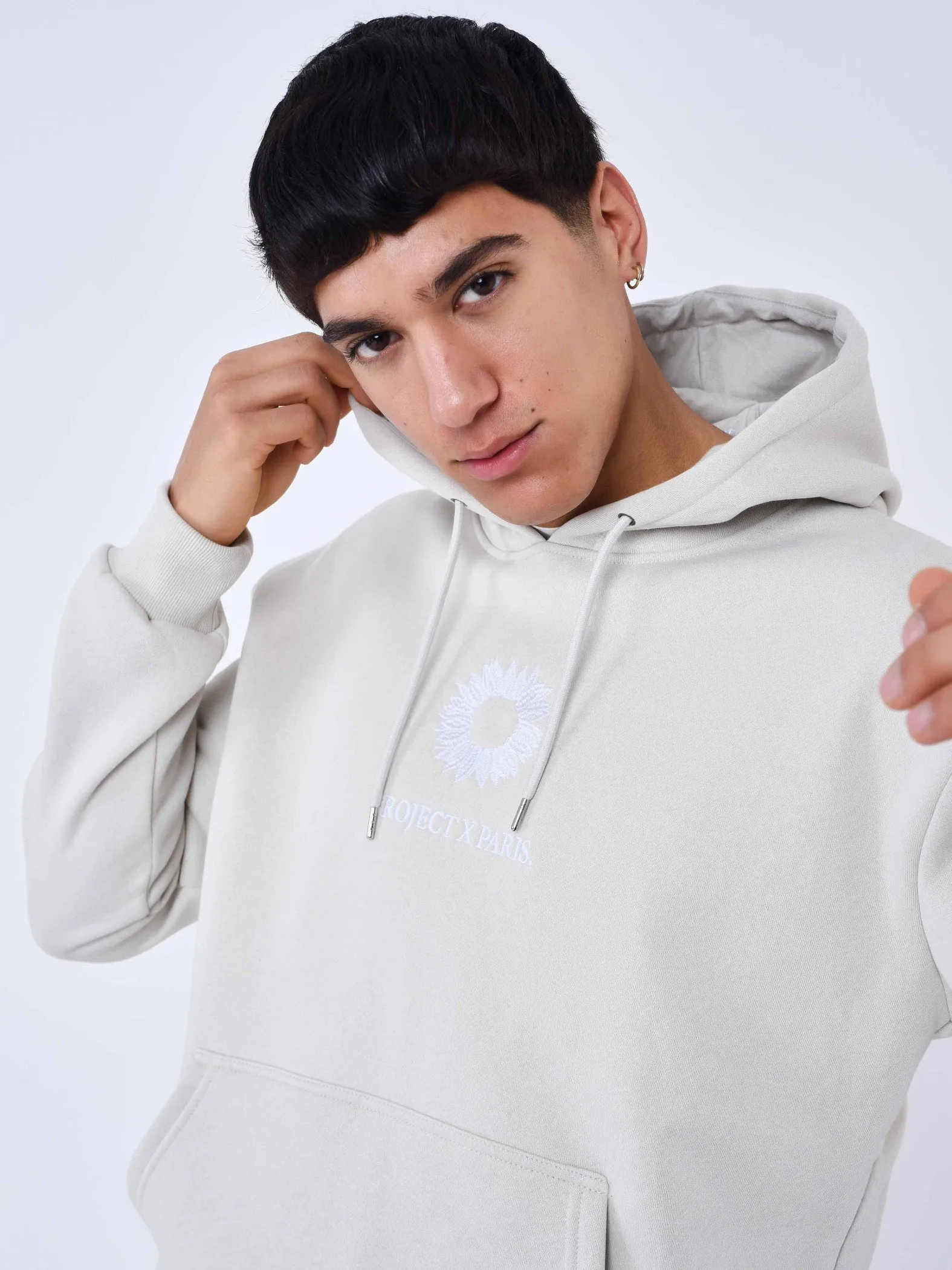 Sudadera con capucha Girasol bordado