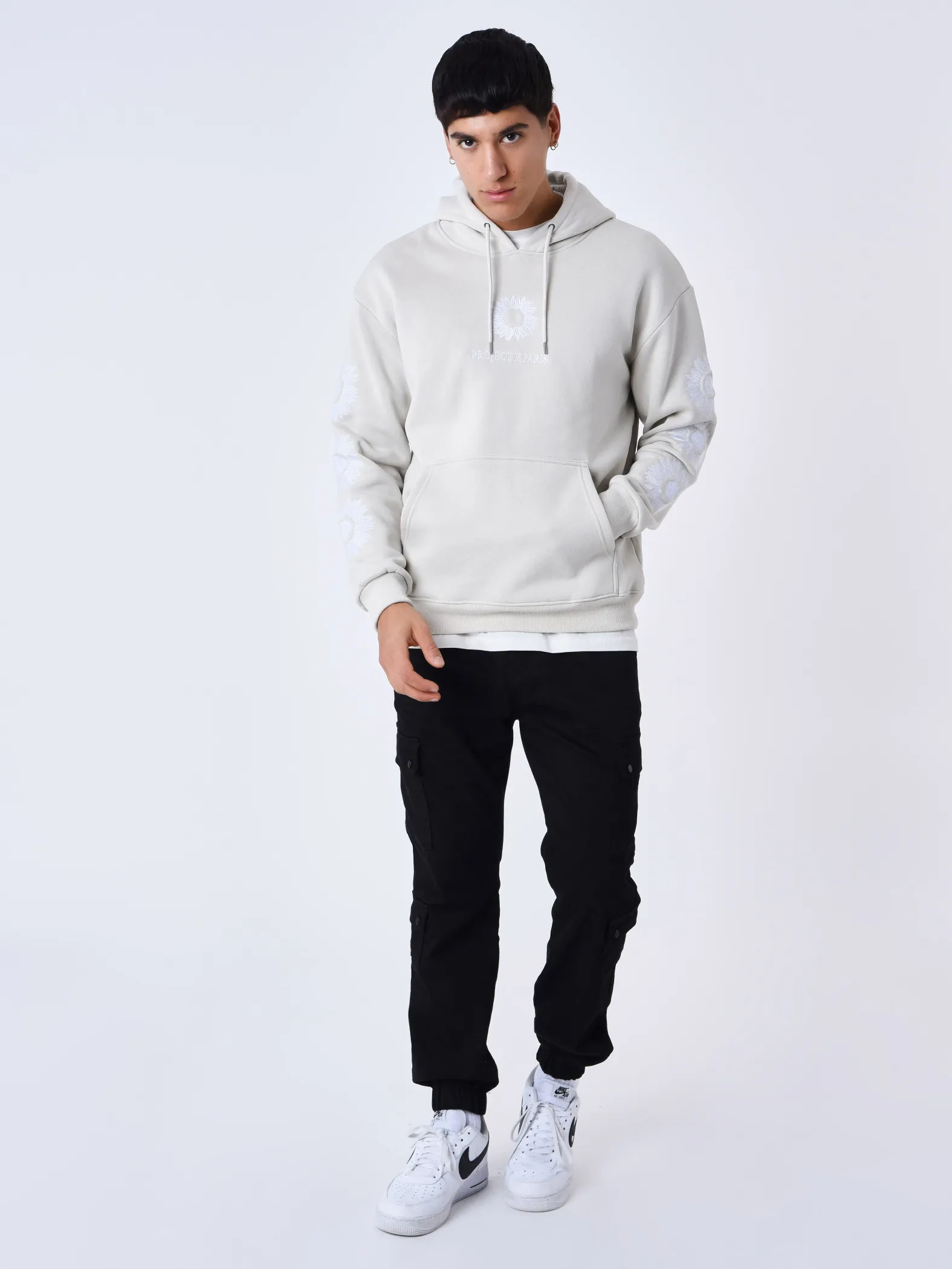 Sudadera con capucha Girasol bordado