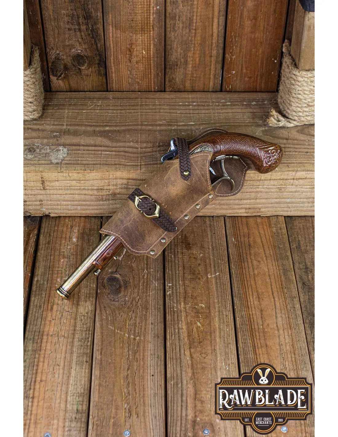 Tahalí de pistola Jack Rackham Izquierda - Marrón León