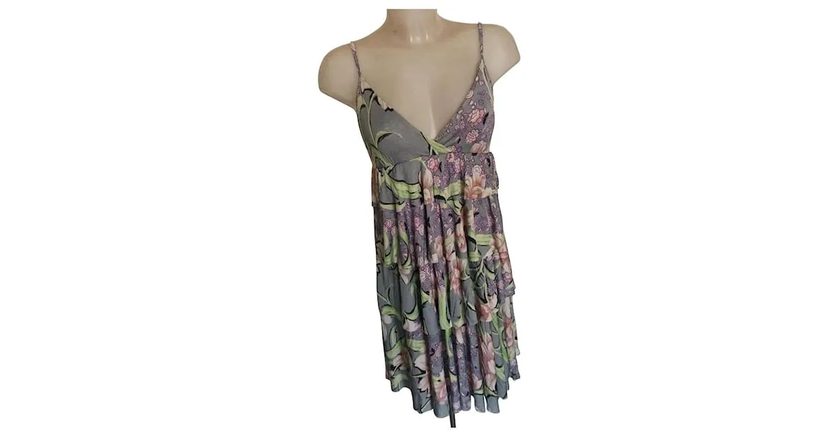 Vestido de punto con estampado floral de Etro Multicolor 