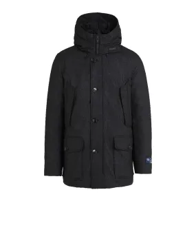 WOOLRICH LP MOUNTAIN PARKA CHARCOAL TWEED