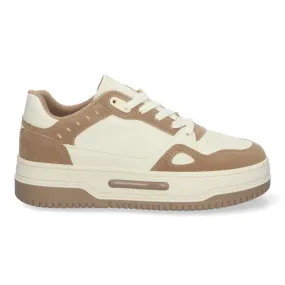 Zapatillas cómodas para mujer color caqui 9286